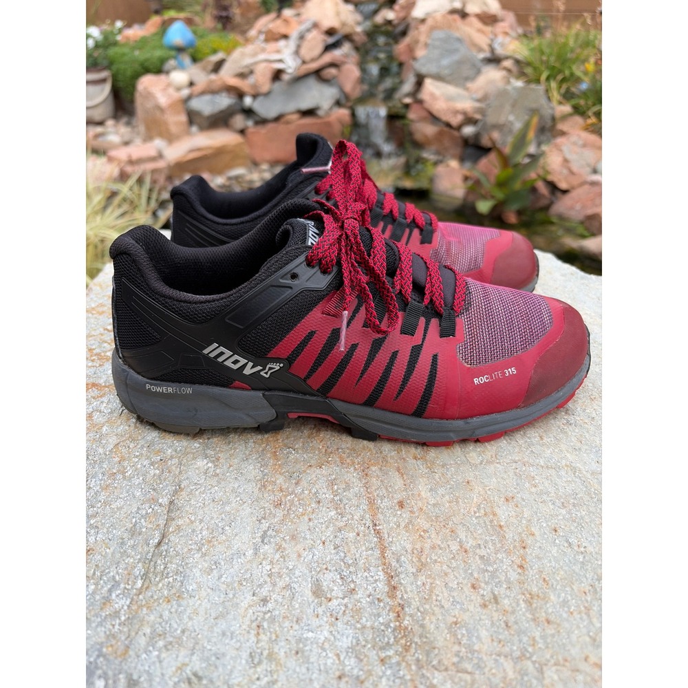 Inov-8 Roclite 315 Trail Running Shoes Womens 10 Red Black Powerflow Sneakers